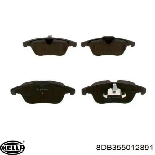 Pastillas de freno 8DB355012891 HELLA