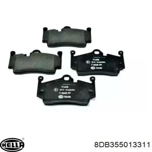 8DB 355 013-311 HELLA pastillas de freno traseras