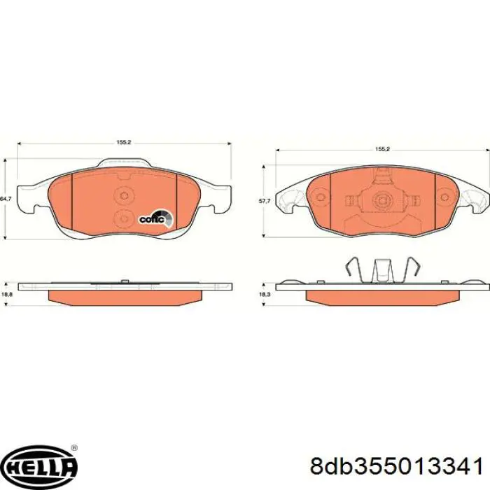 Pastillas de freno delanteras Citroen C4 UA