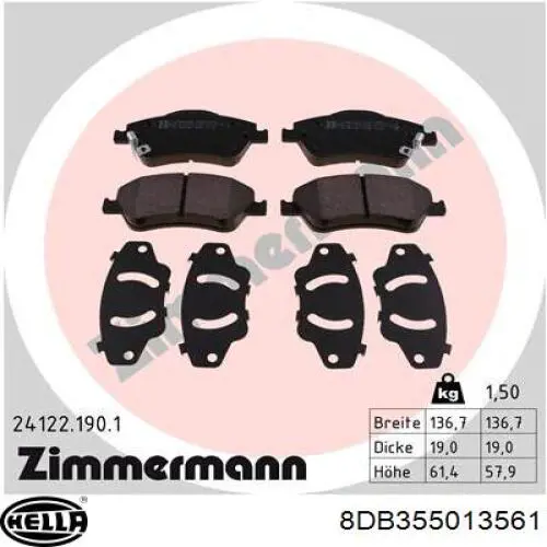 Pastillas de freno delanteras Toyota Corolla E12