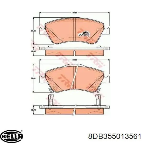 Pastillas de freno delanteras Toyota Corolla E12