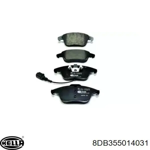 Pastillas de freno 8DB355014031 HELLA