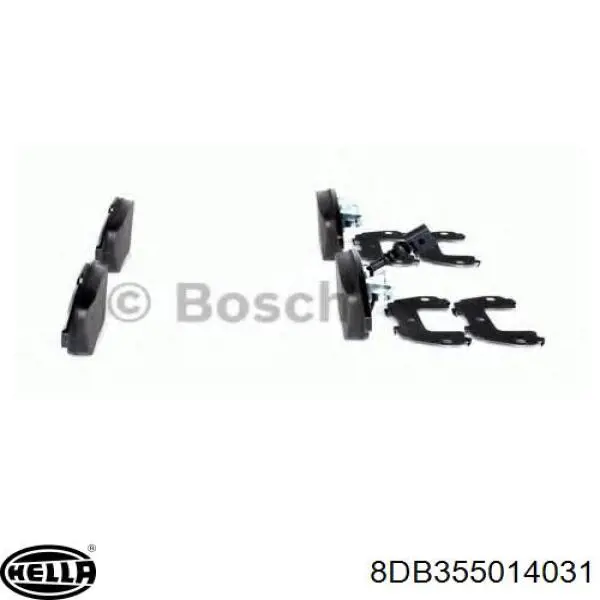 Comprar 8DB355014031 HELLA Pastillas delanteras de freno