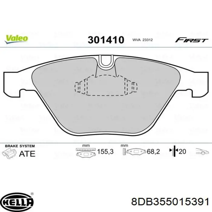 Pastillas de freno delanteras BMW 3 E90