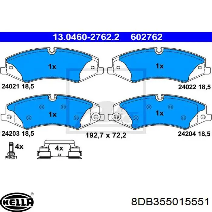 Comprar LR161940 Land Rover Pastillas delanteras de freno