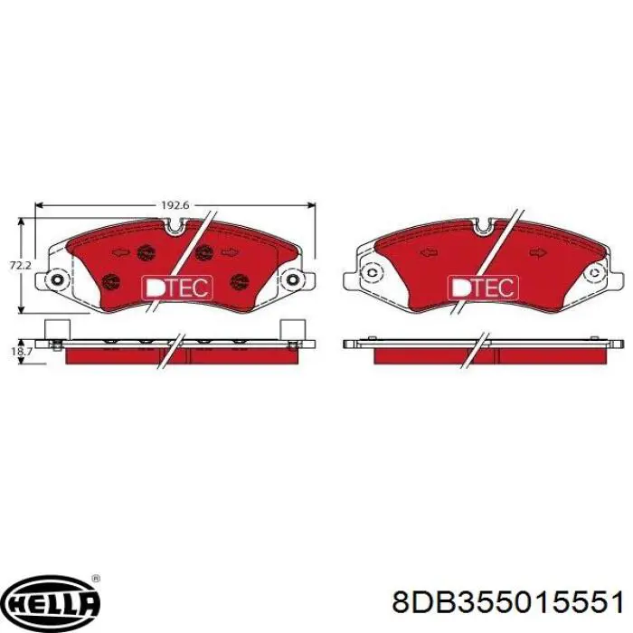 Pastillas de freno LR161940 Land Rover