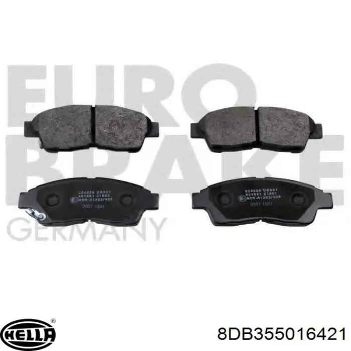 Pastillas de freno 8DB355016421 HELLA