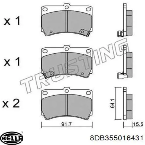 Pastillas de freno delanteras Mazda 323 BA