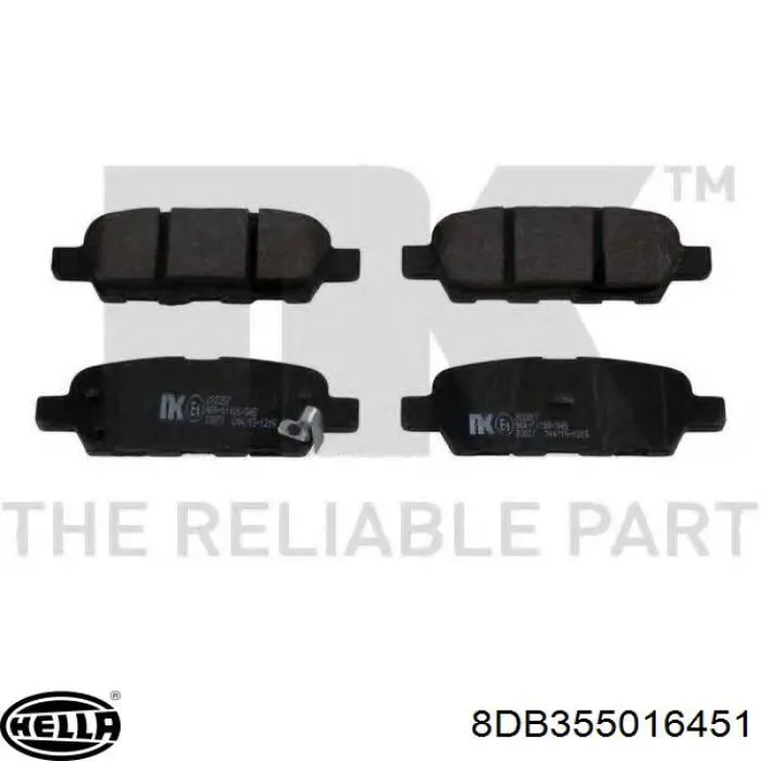 Comprar 8DB355016451 HELLA Pastillas de freno traseras