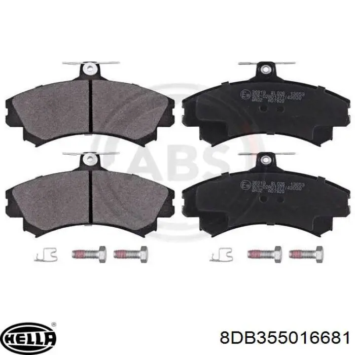 Pastillas de freno 8DB355016681 HELLA