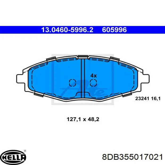 Pastillas de freno delanteras Chevrolet Spark (Matiz) M200, M250