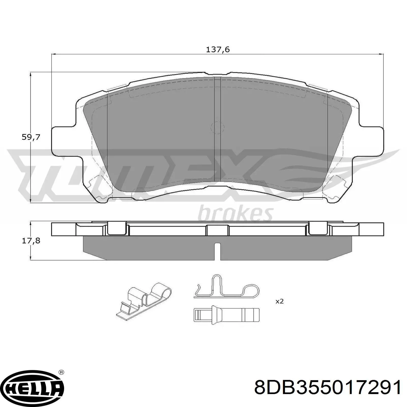 Pastillas de freno delanteras Subaru Legacy 3 BE, BH