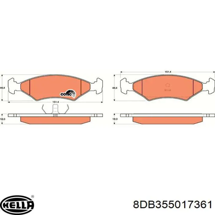 Pastillas de freno delanteras Ford Fiesta GFJ