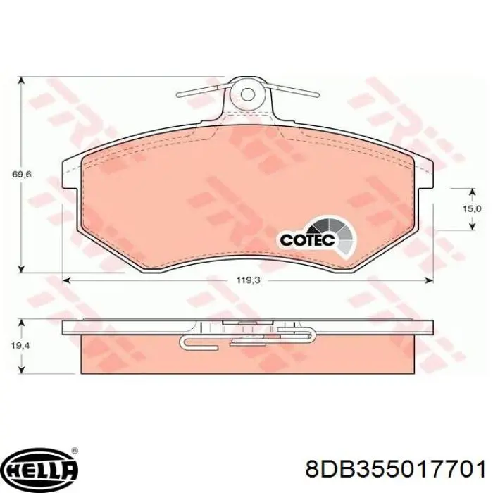 Pastillas de freno delanteras Seat Toledo 1 1L