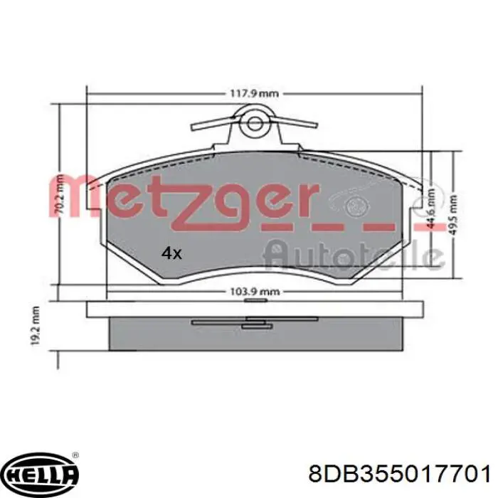 Pastillas de freno delanteras Seat Toledo 1 1L