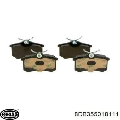 Comprar 8DB355018111 HELLA Pastillas de freno traseras