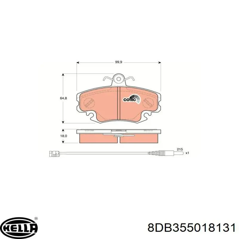 Pastillas de freno delanteras Peugeot 205 2 20A, C