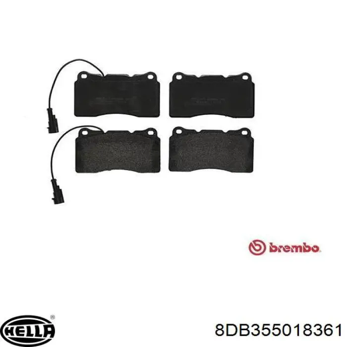 Comprar 8DB355018361 HELLA Pastillas delanteras de freno