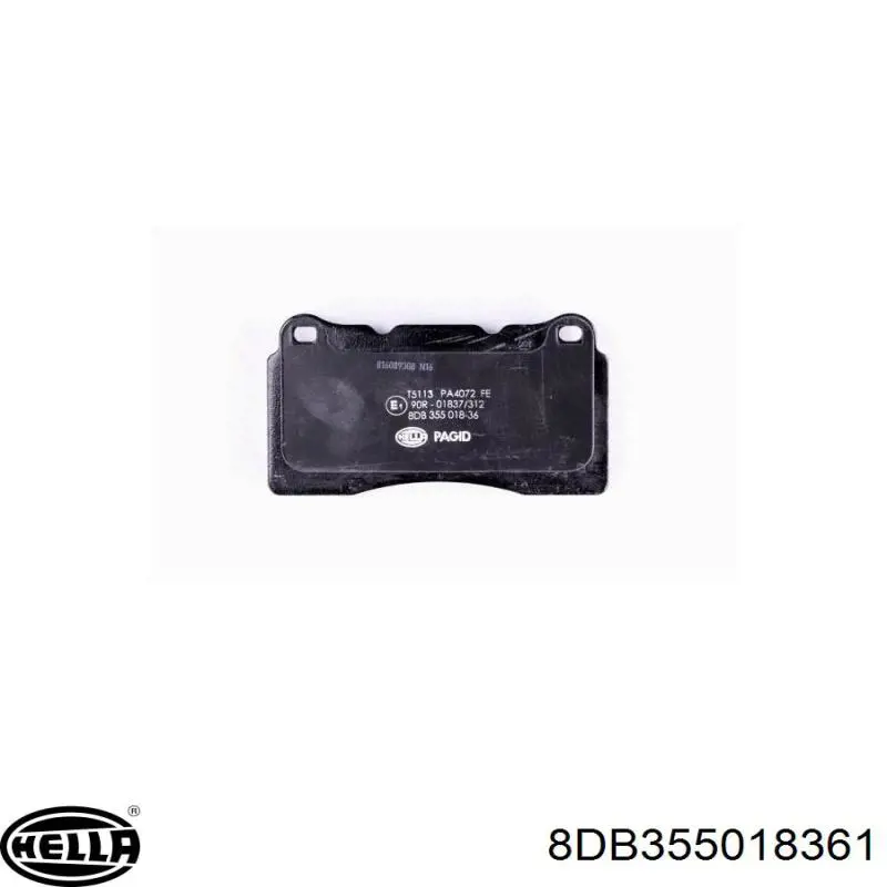 Pastillas de freno 8DB355018361 HELLA
