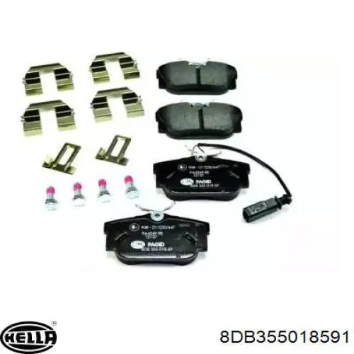 Pastillas traseras de freno HELLA 8DB355018591 precio, desde 28,89 EUR