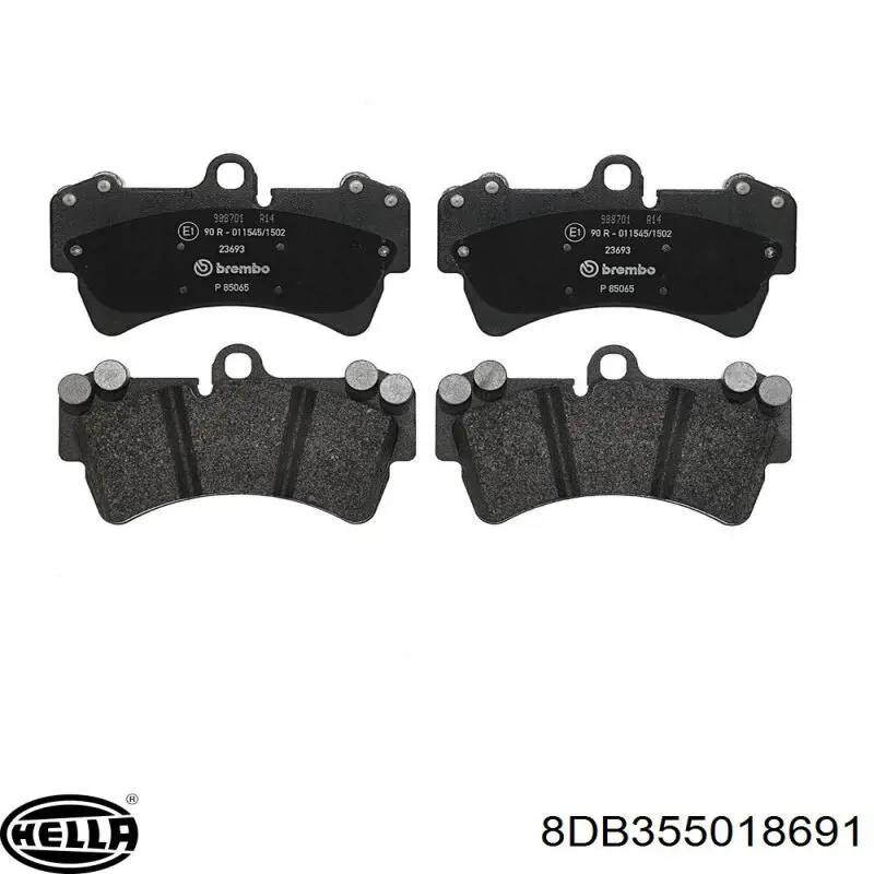 Pastillas de freno 8DB355018691 HELLA