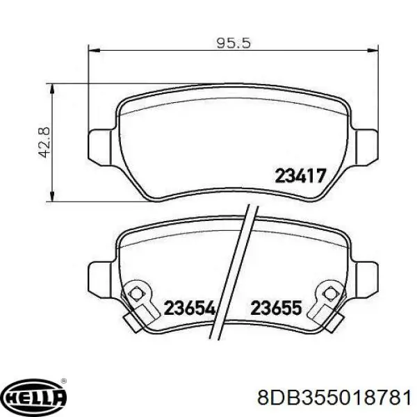 Pastillas traseras de freno HELLA 8DB355018781 precio, desde 21,98 EUR