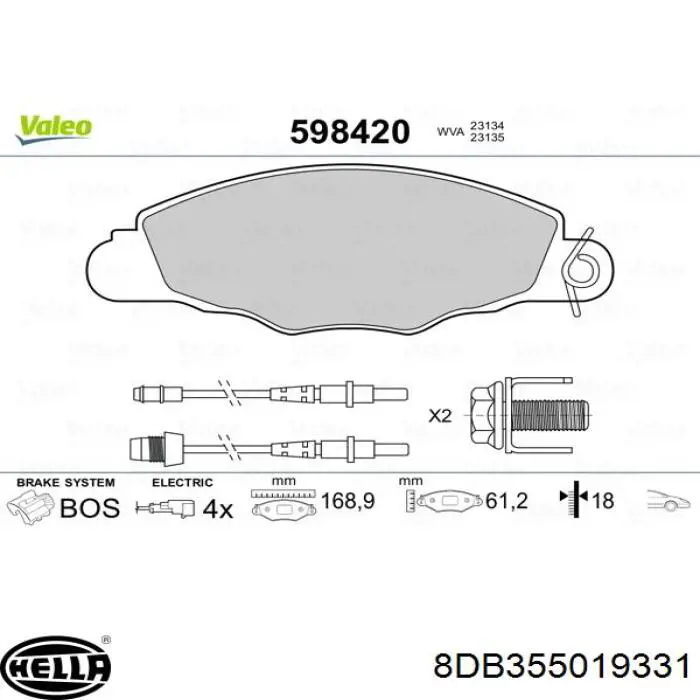 Pastillas de freno 425301 Peugeot/Citroen