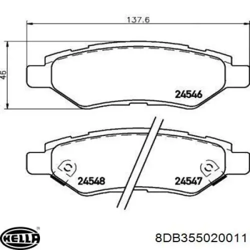 92230273 General Motors Pastillas freno traseras