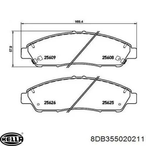 Pastillas de freno delanteras Honda 45022TZ5A00