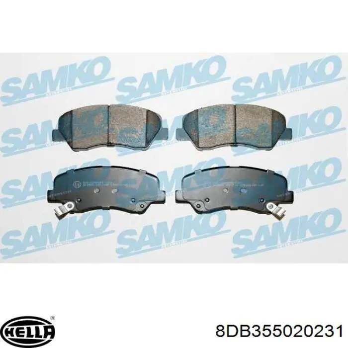 Comprar 8DB355020231 HELLA Pastillas delanteras de freno