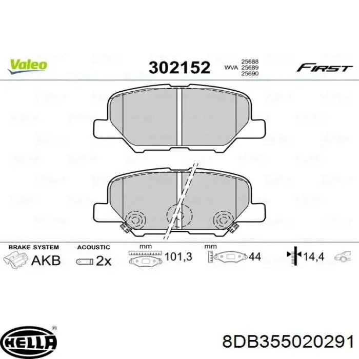 Comprar 8DB355020291 HELLA Pastillas de freno traseras