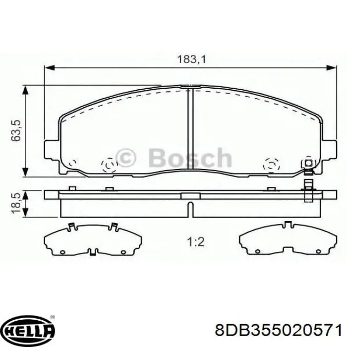 Pastillas de freno K68317914AC Fiat/Alfa/Lancia