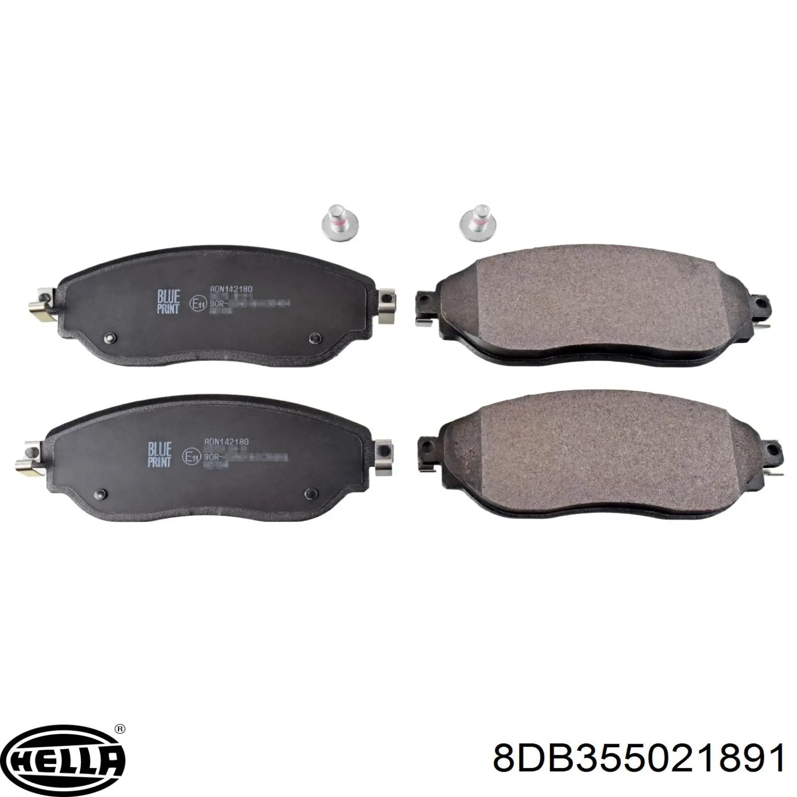 8DB355021891 HELLA pastillas de freno delanteras