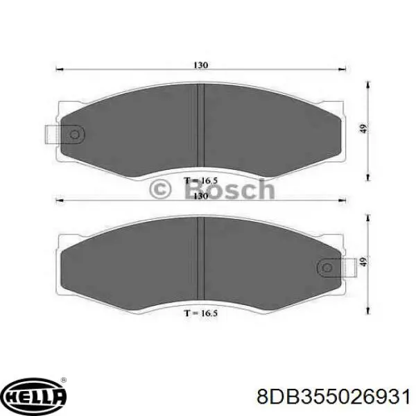 Pastillas de freno delanteras Nissan Terrano 1 WD21
