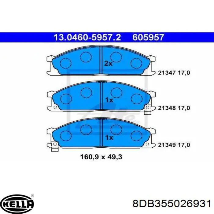 Pastillas de freno delanteras Nissan Terrano 1 WD21
