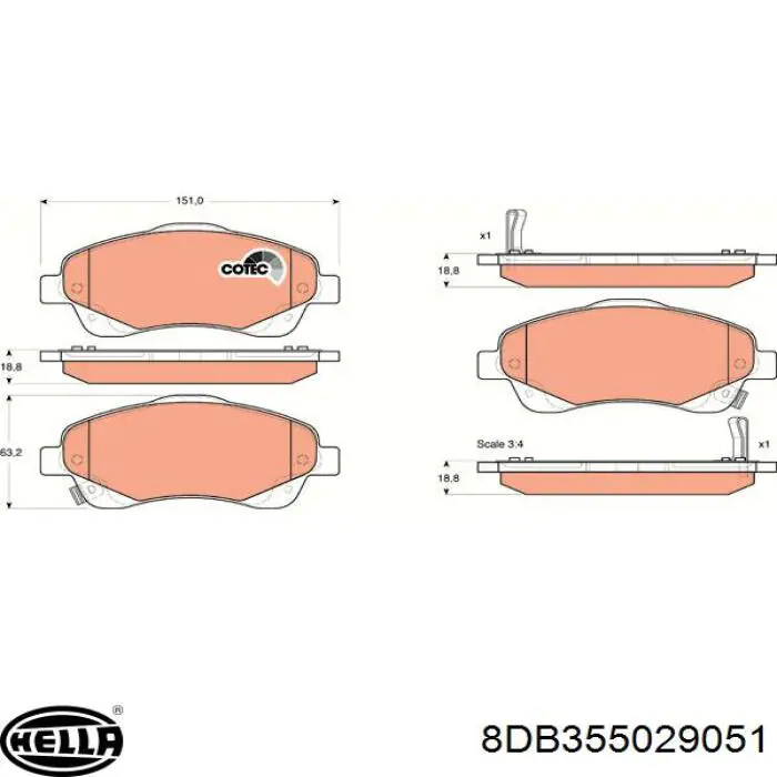 Pastillas de freno delanteras Toyota Corolla R10