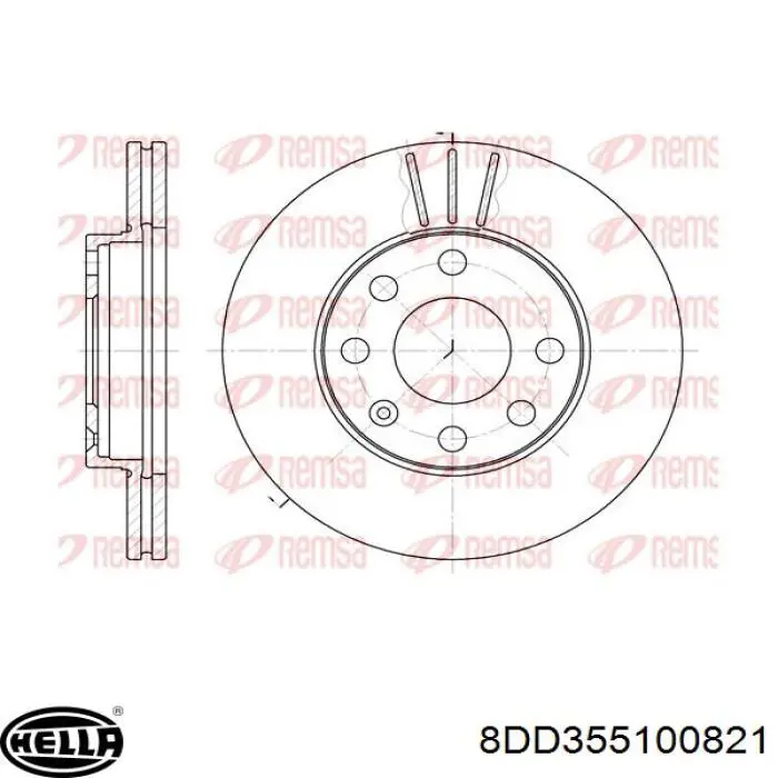 Freno de disco delantero Opel Astra 51, 52, F35, M35