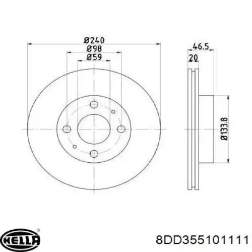 Comprar 1681101 Ford Freno de disco delantero