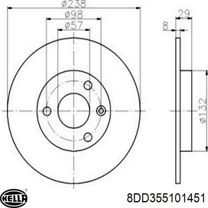 Comprar 1687778380 Eurorepar Freno de disco delantero