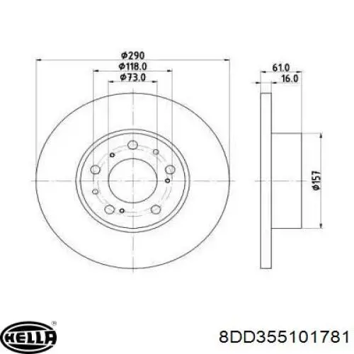 Disco de freno 7899 Febi