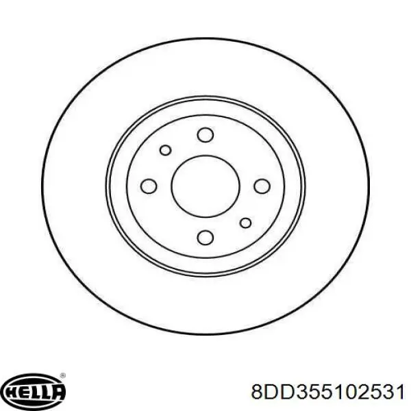 8DD 355 102-531 HELLA freno de disco delantero