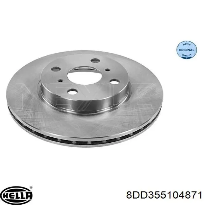 Disco de freno 8DD355104871 HELLA
