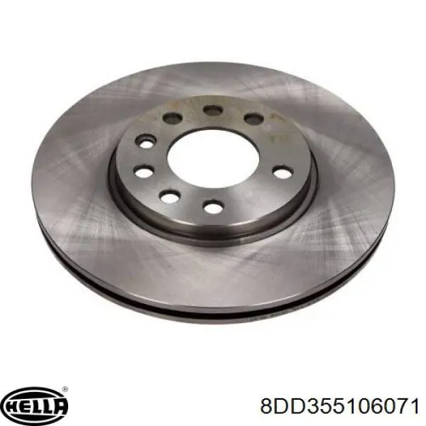 Disco de freno 8DD355106071 HELLA