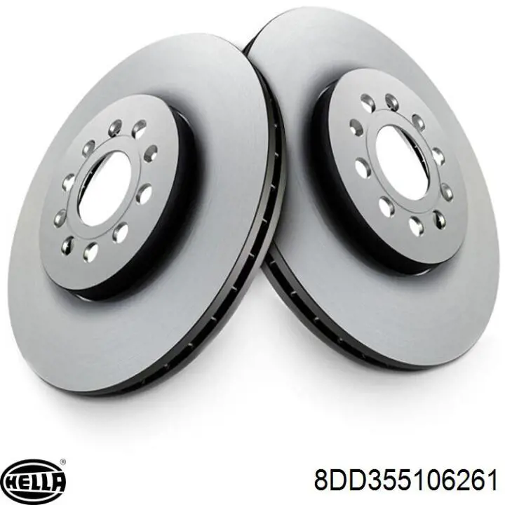 Disco de freno 8DD355106261 HELLA