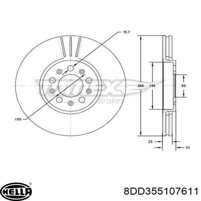 Freno de disco delantero Mercedes E C124