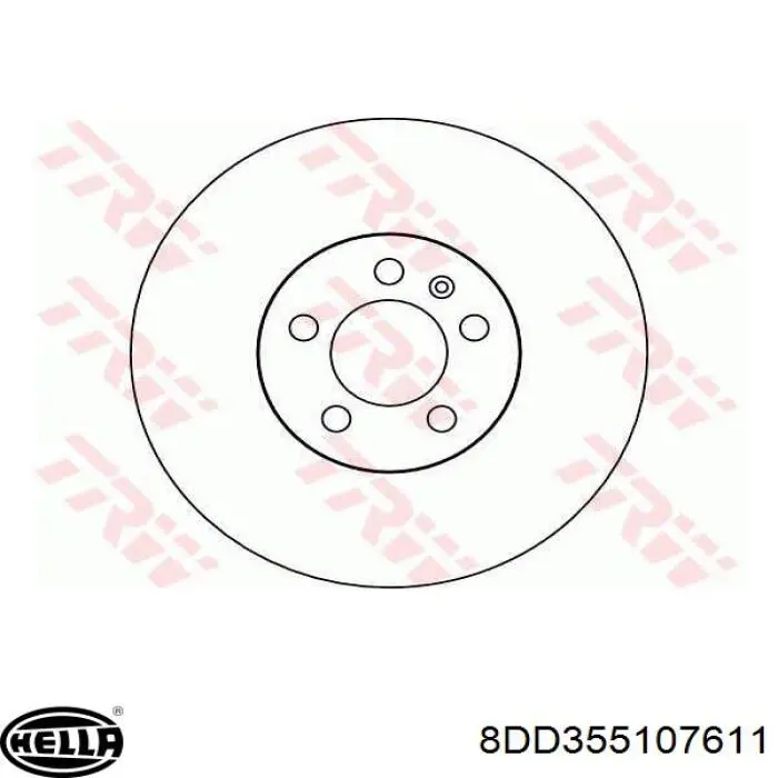 8DD355107611 HELLA disco de freno delantero