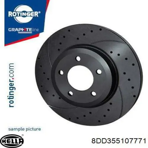 8DD 355 107-771 HELLA disco de freno trasero