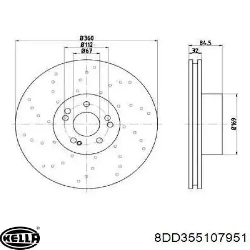 Comprar A2204211212 Mercedes Freno de disco delantero