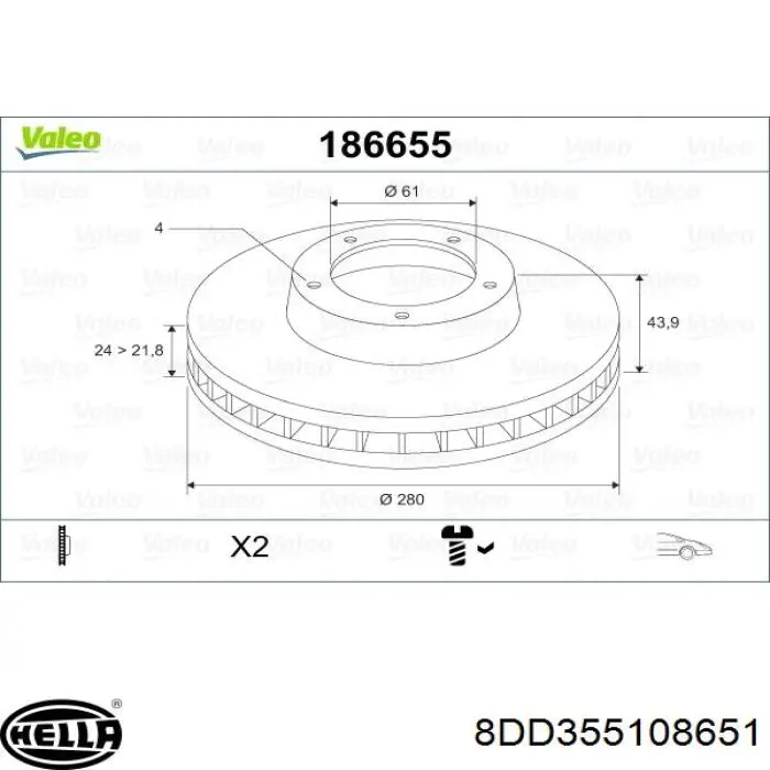 Comprar BDS1012 Jurid/Bendix Freno de disco delantero