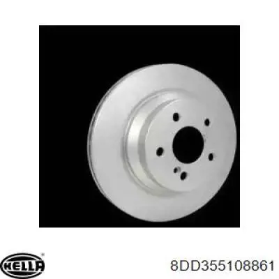 8DD355108-861 HELLA disco de freno trasero